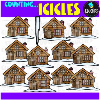 Counting Icicles Clip Art Set  {Educlips Clipart}