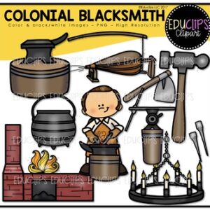 Colonial Blacksmith Clip Art Bundle {Educlips Clipart}