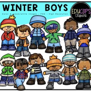 Winter Boys Clip Art Bundle {Educlips Clipart}