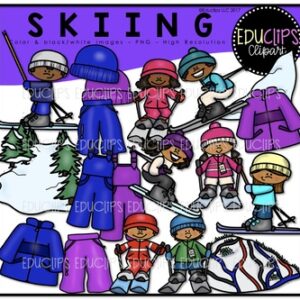 Skiing Clip Art Bundle {Educlips Clipart}
