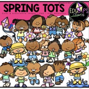 Spring Tots Clip Art Bundle {Educlips Clipart}