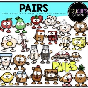 Pairs Clip Art Bundle {Educlips Clipart}
