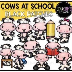 Cows At School Clip Art Bundle {Educlips Clipart}
