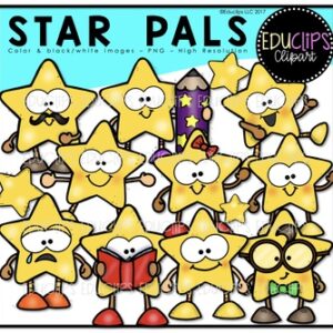 Star Pals Clipart Bundle {Educlips Clipart}