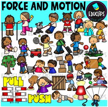 Force & Motion Clip Art Set {Educlips Clipart}
