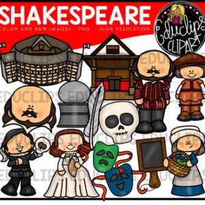 Shakespeare Clip Art Bundle {Educlips Clipart}