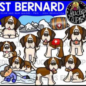 St Bernard Clip Art Bundle {Educlips Clipart}