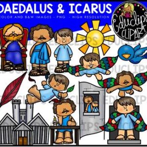 Daedalus and Icarus  - Greek Myth Clip Art Bundle {Educlips Clipart}