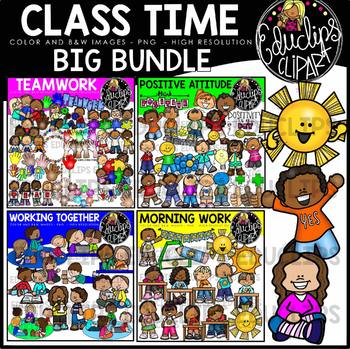 Class Time Clipart Big Bundle {Educlips Clipart}