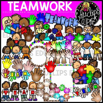 Teamwork Clip Art Bundle {Educlips Clipart}