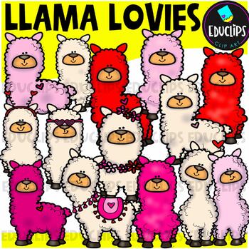 Llama Lovies Clip Art Set {Educlips Clipart}