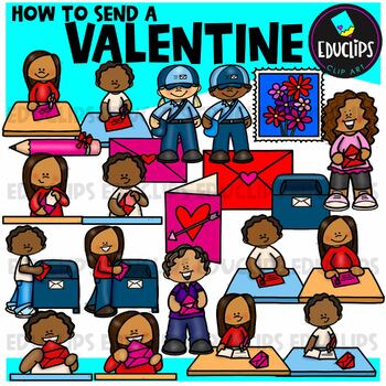 How To Send A Valentine Clip Art Bundle {Educlips Clipart}