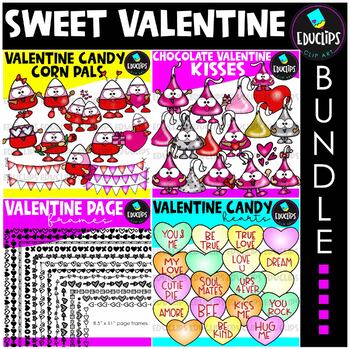 Sweet Valentine Clip Art Bundle {Educlips Clipart}