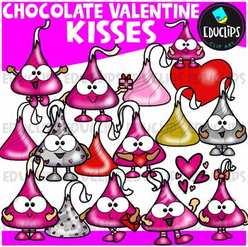 Valentine Chocolate Kisses Clip Art Bundle {Educlips Clipart}