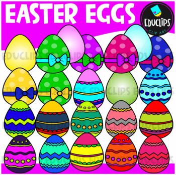 Easter Eggs Clipart Set {Educlips Clipart}