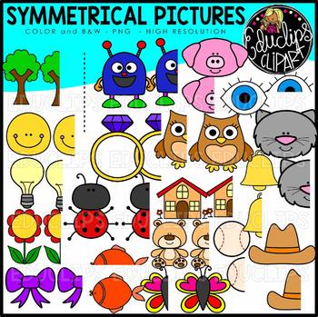 Symmetrical Pictures Clipart Bundle {Educlips Clipart}