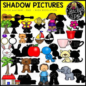 Shadow Pictures Clip Art Bundle {Educlips Clipart}