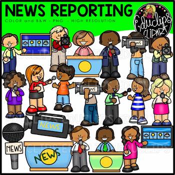 News Reporting Clip Art Bundle {Educlips Clipart}