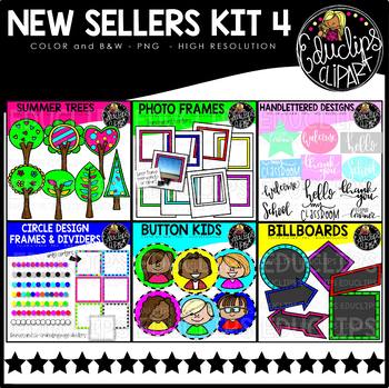 New Sellers Clip Art Kit 4 {Educlips Clipart}