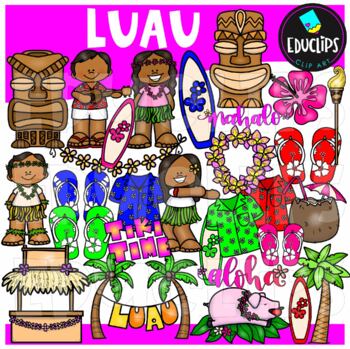 Luau Clip Art {Educlips Clipart}