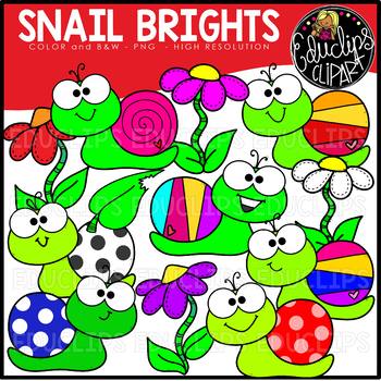 Snail Brights Clip Art Set {Educlips Clipart}