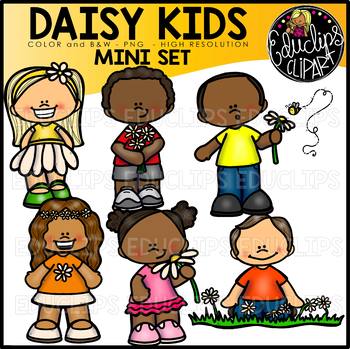 Daisy Kids Clip Art Set {Educlips Clipart}