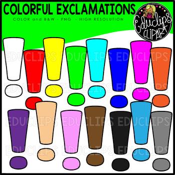Colorful Exclamations Clip Art Set {Educlips Clipart}