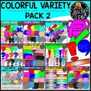 Colorful Variety Clip Art Pack 2 {Educlips Clipart}