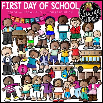 First Day Of School Clip Art Set {Educlips Clipart}