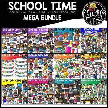 School Time Clip Art Mega Bundle {Educlips Clipart}