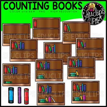 Counting Books Clip Art Set {Educlips Clipart}