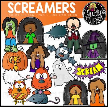 Screamers Clip Art Set {Educlips Clipart}