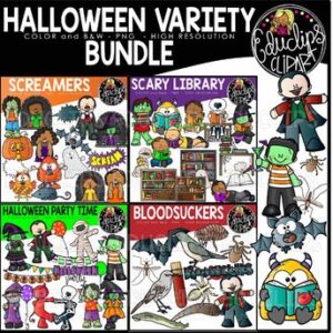 Halloween Variety Clip Art Bundle {Educlips Clipart}