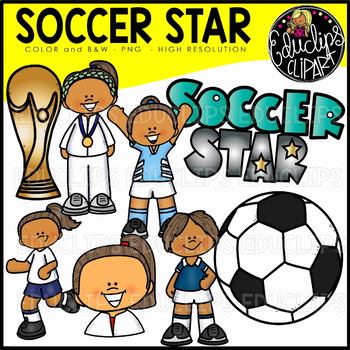 Soccer Star Clip Art Set {Educlips Clipart}