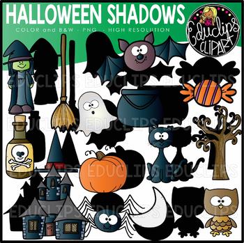 Halloween Shadows Clip Art Set {Educlips Clipart}