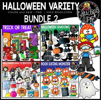 Halloween Clip Art Variety Bundle 2 {Educlips Clipart}