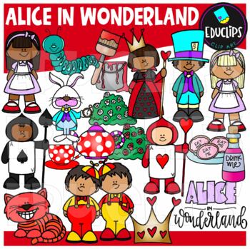 Alice In Wonderland Clip Art Set {Educlips Clipart}