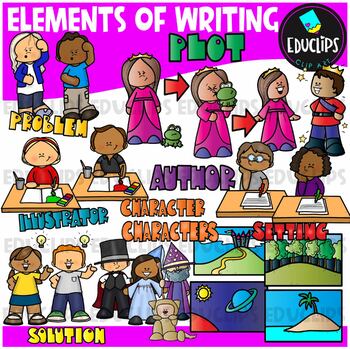 Elements of Writing (Fiction) {Educlips Clipart}