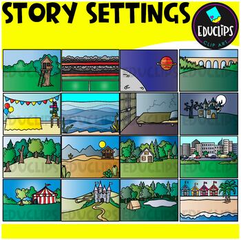 Story Settings Clip Art Set {Educlips Clipart}