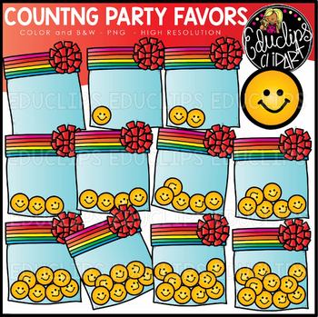 Counting Party Favors Clipart Set {Educlips Clipart}