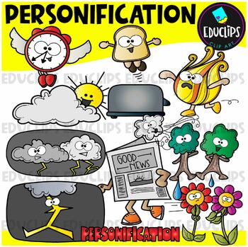 Figurative Language - Personification Clip Art Set {Educlips Clipart}