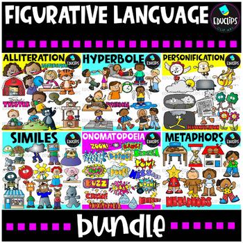 Figurative Language Clip Art Bundle {Educlips Clipart}