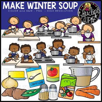 Making Winter Soup Clip Art Set {Educlips Clipart}