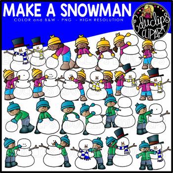Make A Snowman Clip Art Set {Educlips Clipart}