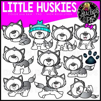 Little Huskies Clip Art Set {Educlips Clipart}