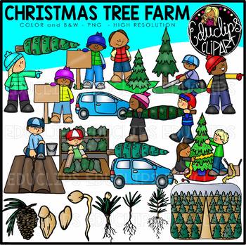 Christmas Tree Farm Clip Art Set {Educlips Clipart}