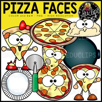 Pizza Faces Clip Art Mini Set {Educlips Clipart}