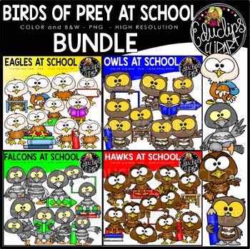 Birds of Prey At School Clip Art Bundle {Educlips Clipart}