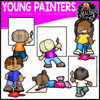 Young Painters Clip Art Set {Educlips Clipart}