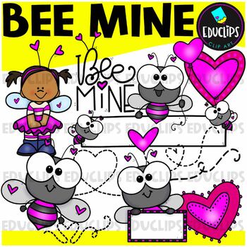 Bee Mine Clip Art Set {Educlips Clipart}
